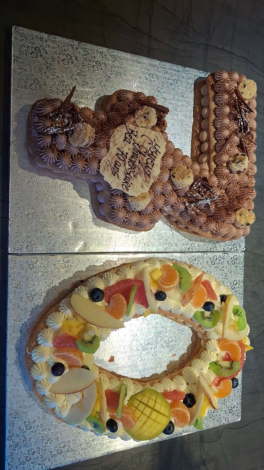 Number Cake Chocolat - Fruits